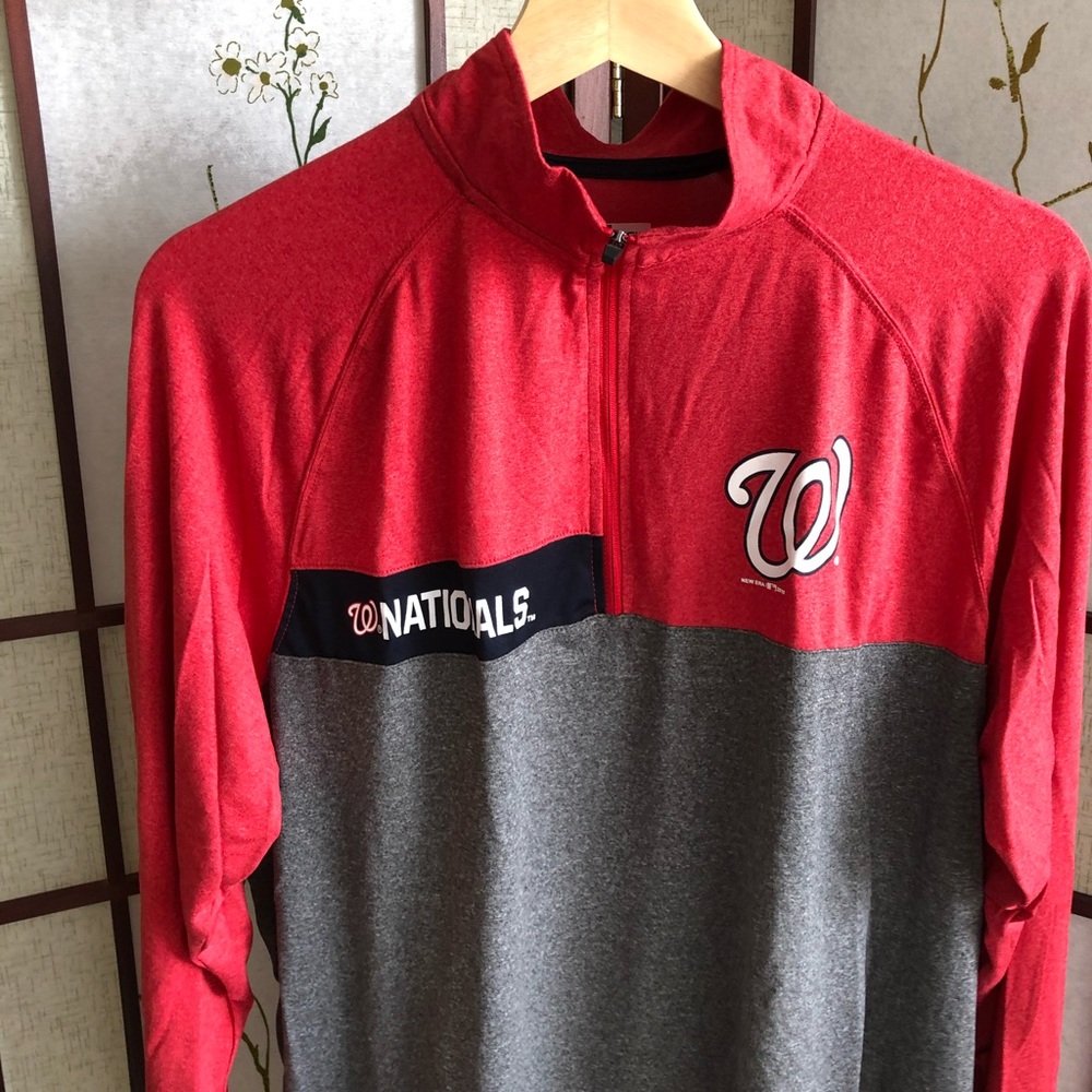 Washington Nationals quarter zip long sleeve shirt